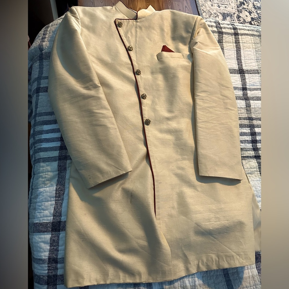 Gold and Red Sherwani